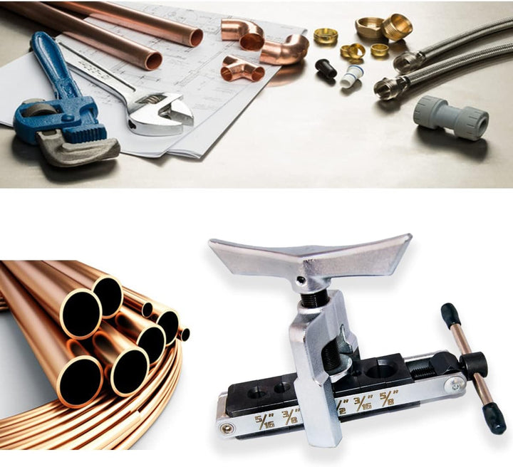 GOLDMAN SERVICE Exzenterrohr für Klimaanlage und Heizung, Expander für Kupferrohr 3/16" bis 5/8"