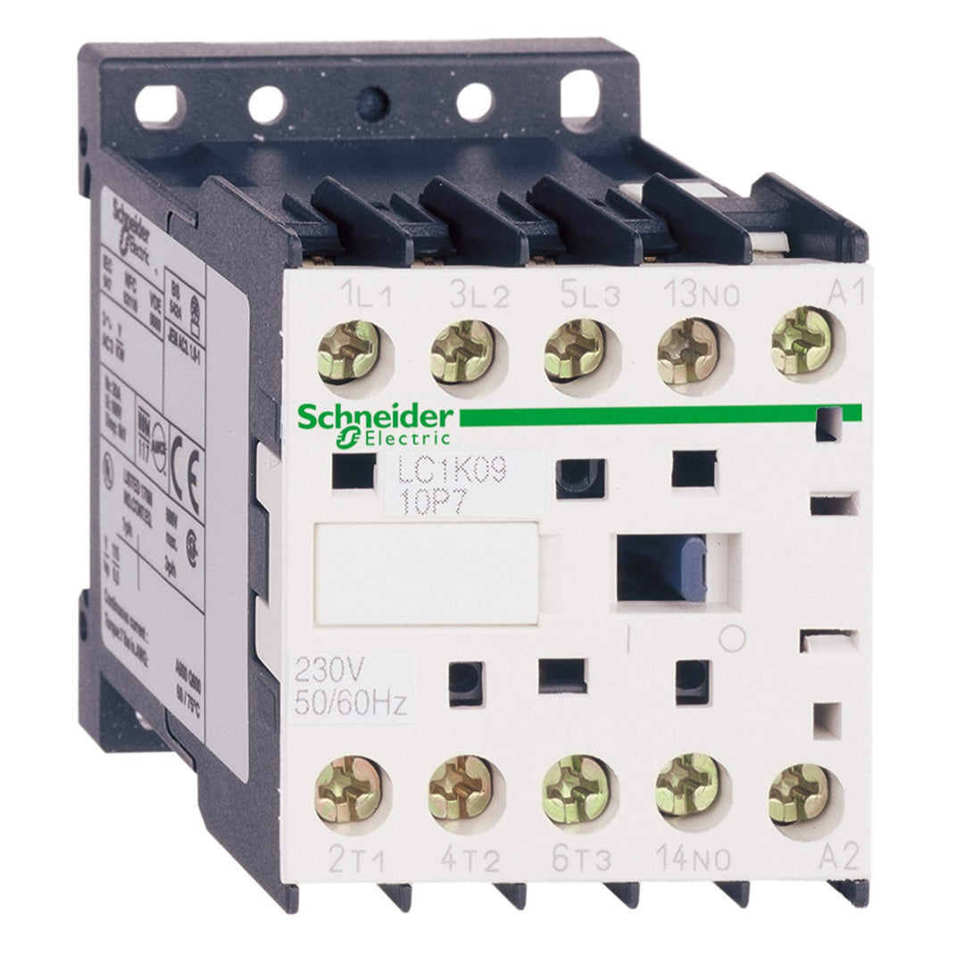 Schneider Electric LC1K1210B7 Leistungsschütz, 3p+1S, 5,5kW/400V/AC3, 12A, Spule 24V 50/60Hz, 24 V