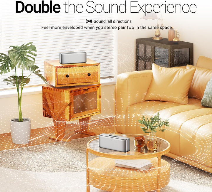 BOGASING S8 Pro Max Bluetooth Lautsprecher, 3 Channel Musikbox mit räumlicher Sound, 5 Treibern & 2