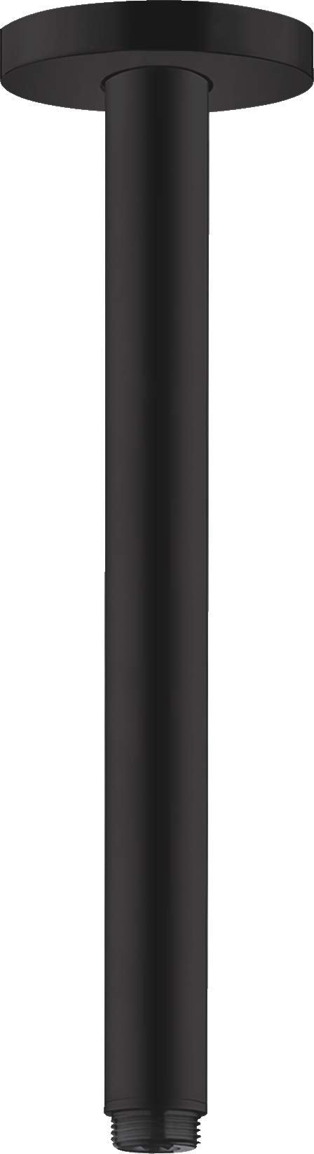 hansgrohe Deckenanschluss S für Regendusche, Anschluss Kopfbrause 30 cm, Mattschwarz Matt-schwarz 30