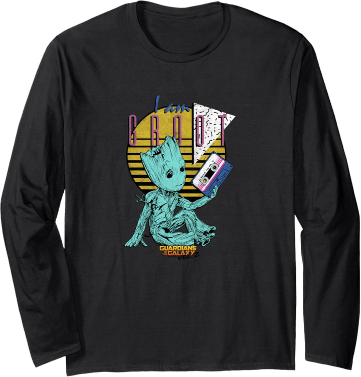Marvel Guardians Vol. 2 Baby Groot Retro 90's Tape Langarmshirt