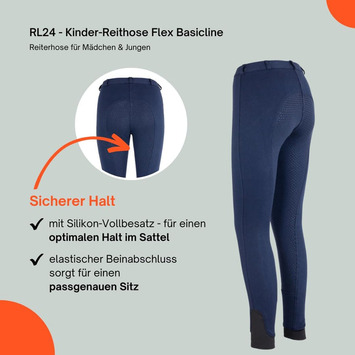 RL24 - Kinder-Reithose Flex Basicline – viele Farben &amp; Grössen 86 Dunkelblau, 86 Dunkelblau