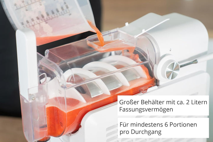 Unold 48940 Slush-Eismaschine Susi mit Kompressor ca. 2 L 5 Programme für Slushies, Frozen Cocktails