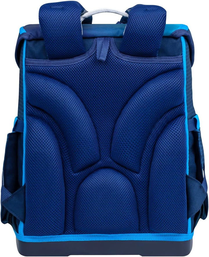 Belmil ergonomischer Schulranzen Set mit Regenschutz 5 -teilig für Kinder 1-4 Klasse Grundschule/ Br