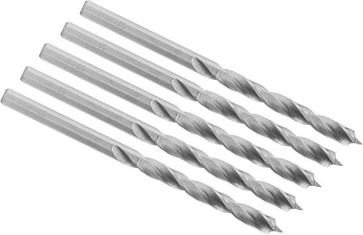 ENT 50050 Holzbohrer Ø 5,0 mm im 5er Pack, HSS-G, mit Zentrierspitze und Vorschneider, Nutzlänge 48