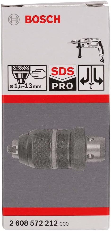Bosch Professional Schnellspannbohrfutter mit Adapter (Ø 1,5 – 13 mm, SDS plus, Zubehör für Bohrhämm