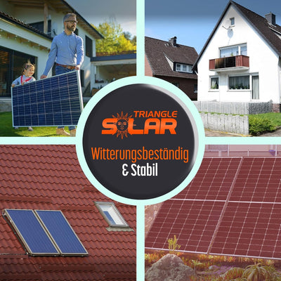 4x Solarmodul Halterung 1180mm Set für 2 Solarpanels Solarmodul Flachdach Aufständerung Photovoltaik
