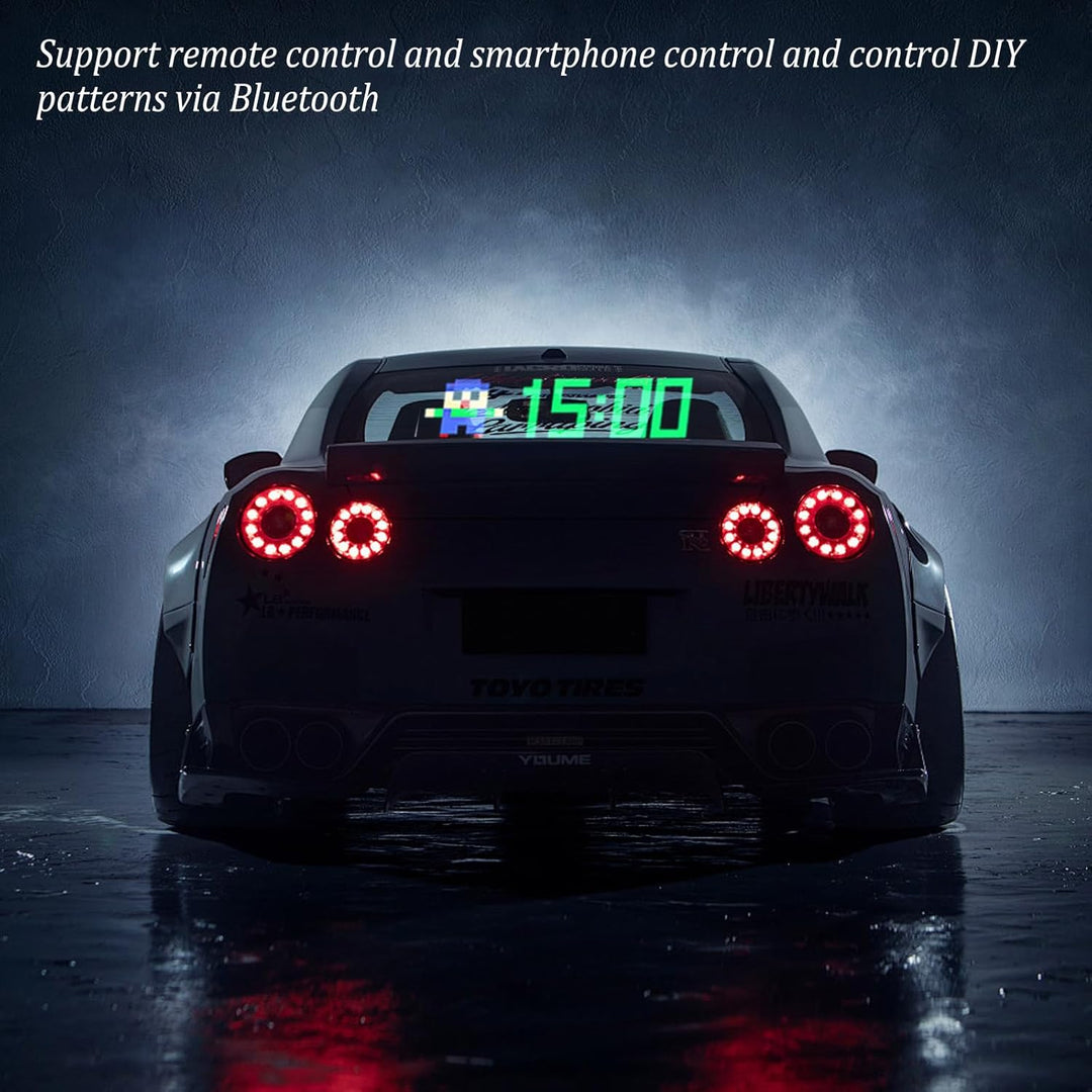 Devil Eyes Light for Cars, 92 * 374mm Programmierbar Laufschrift Led Anzeige mit App-Steuerung, c Au