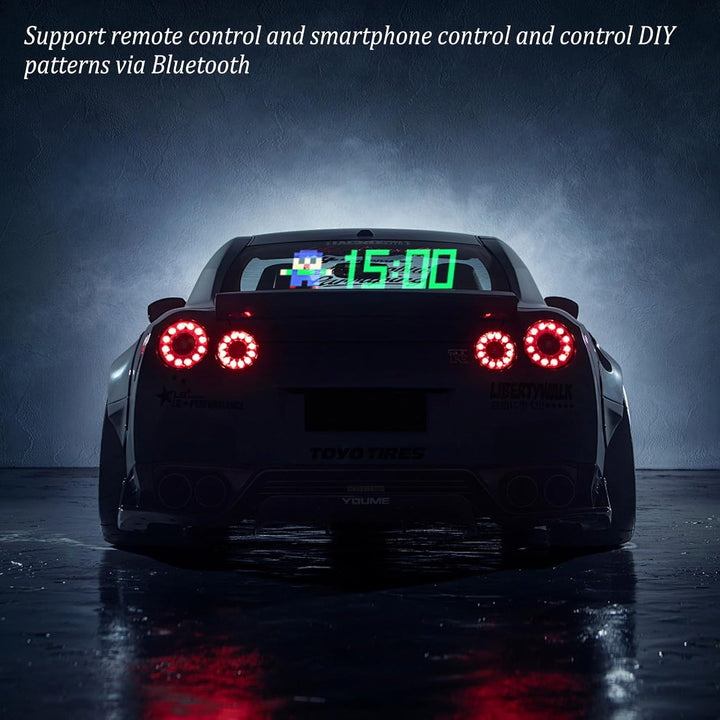 Devil Eyes Light for Cars, 92 * 374mm Programmierbar Laufschrift Led Anzeige mit App-Steuerung, c Au
