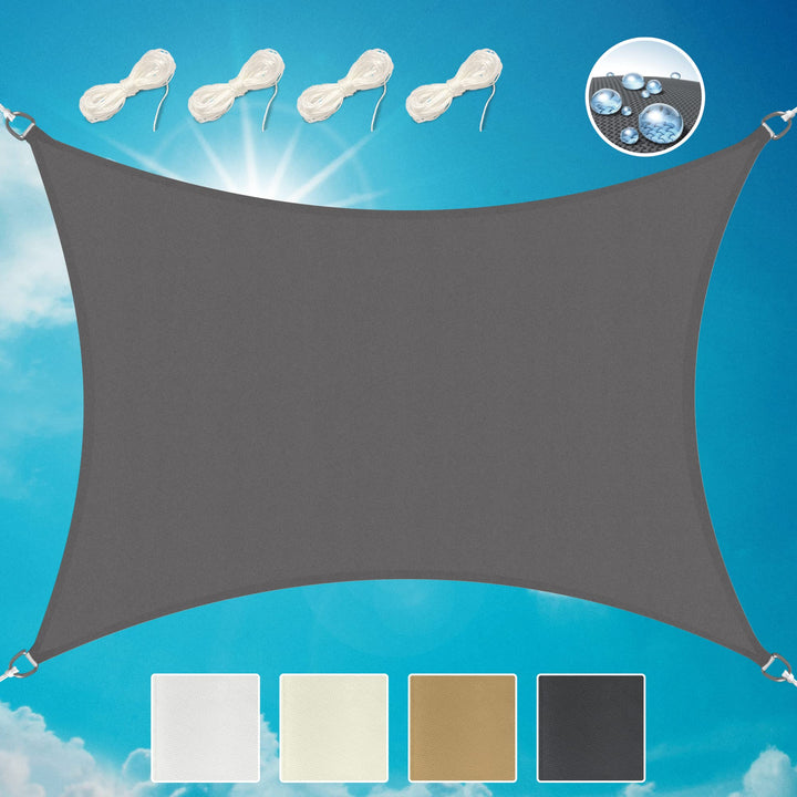 Sol Royal Sonnensegel rechteckig Wasserdicht 3x4m Terrasse – Sonnensegel Balkon Segeltuch UV Sonnens