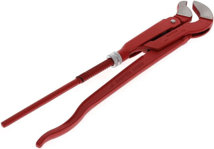 GEDORE red 45degree abgewinkelte Eck-Rohrzange, Spannweite 67 mm/2 Zoll, S-Maul, massiv, Zahnung ver