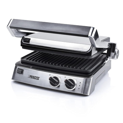 Princess Kontaktgrill/ Sandwichmaker – 180° aufklappbar mit zwei einstellbaren Thermostaten, 117300,