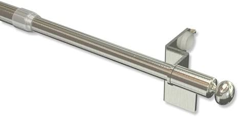 Interdeco Klemmstangen (2 Stück), Klemmfix Scheibenstangen Edelstahl Optik in 10/8 mm Ø, Glory, 80-1