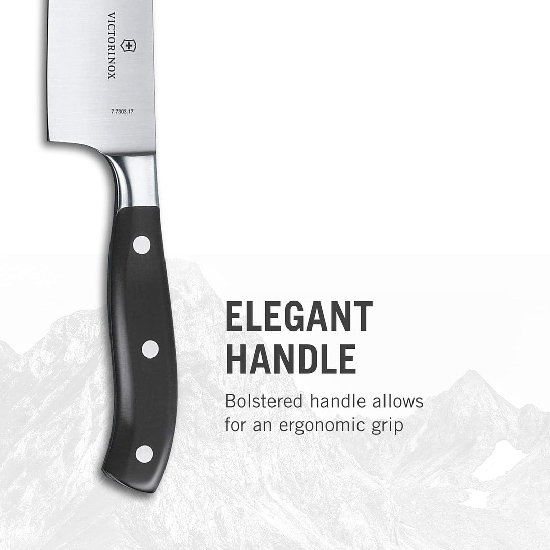 Victorinox, Grand Maître, Profi Santokumesser, Extra Scharfe Klinge, gerader Schliff, 17 cm, Robuste