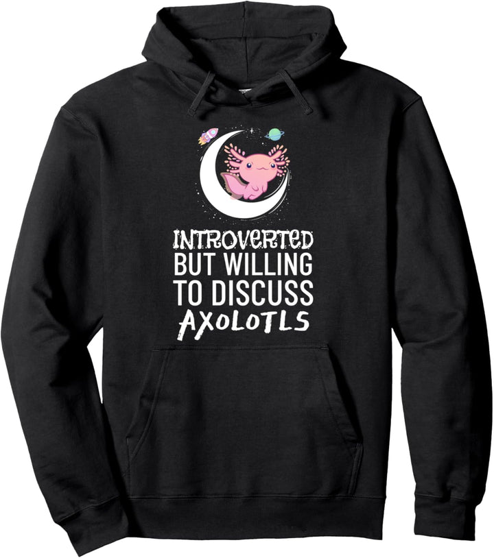 Introvertiert, aber diskussionsbereit Axolotl süsses Tier Pullover Hoodie