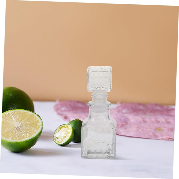 VICASKY 50 Ml 6 Stück Glas Probe Flaschenset Transparent Mit Versiegelung Praktisch Für Wein Und Whi
