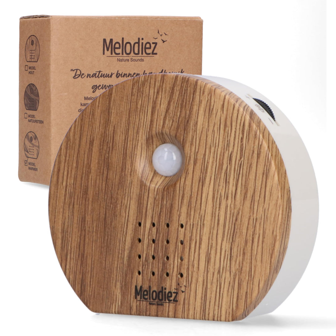 Melodiez Vogelgeräusche Hütte mit Sensor - Box Inkl. Batterien und 4 natürlichen Vogel, Ozean und Ds