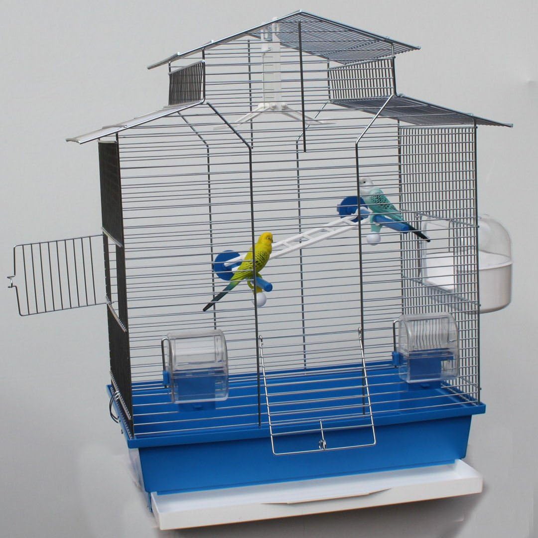 Vogelkäfig,Wellensittichkäfig,Exotenkäfig,60 cm Vogelkäfig Vogelbauer Wellensittich Kanarien Voliere