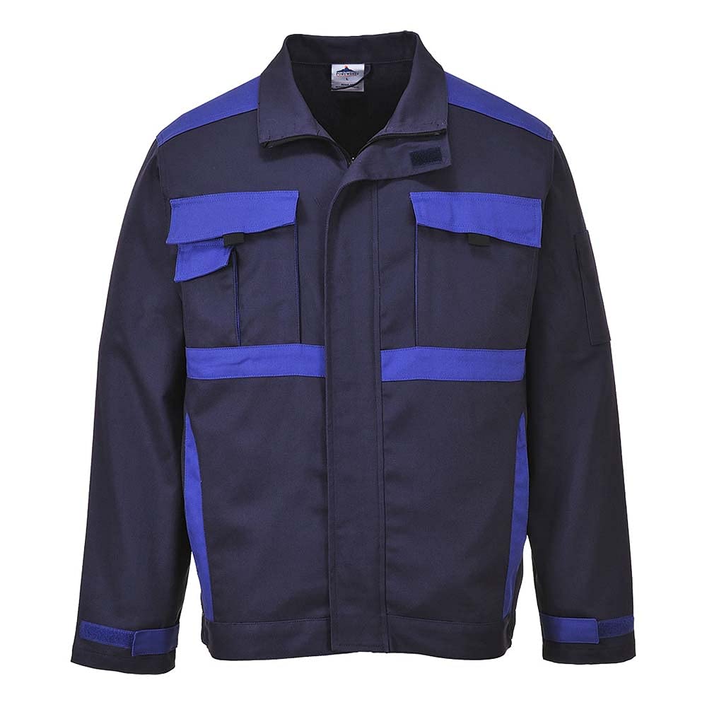 Portwest CW10 Jacke 7 Taschen Winter Langarm Knieschonertaschen Rückenfalte | Marine, L, UPF 50+, Ve