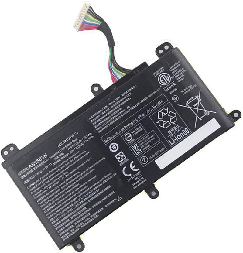 XITAIAN 14.8V 88.8Wh 6000mAh AS15B3N KT.00803.004 4ICR19/66-2 Ersatz Laptop Akku für Acer Predator G