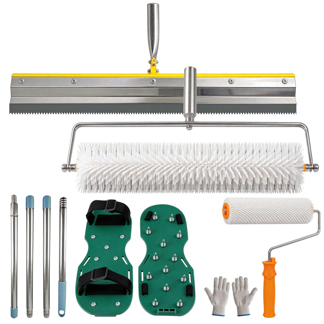 8tlg Bodenbeschichtungs Set, Entlüftungsroller Set mit 2 Entlüftungswalze 23CM+48CM Stehrakel Grossf