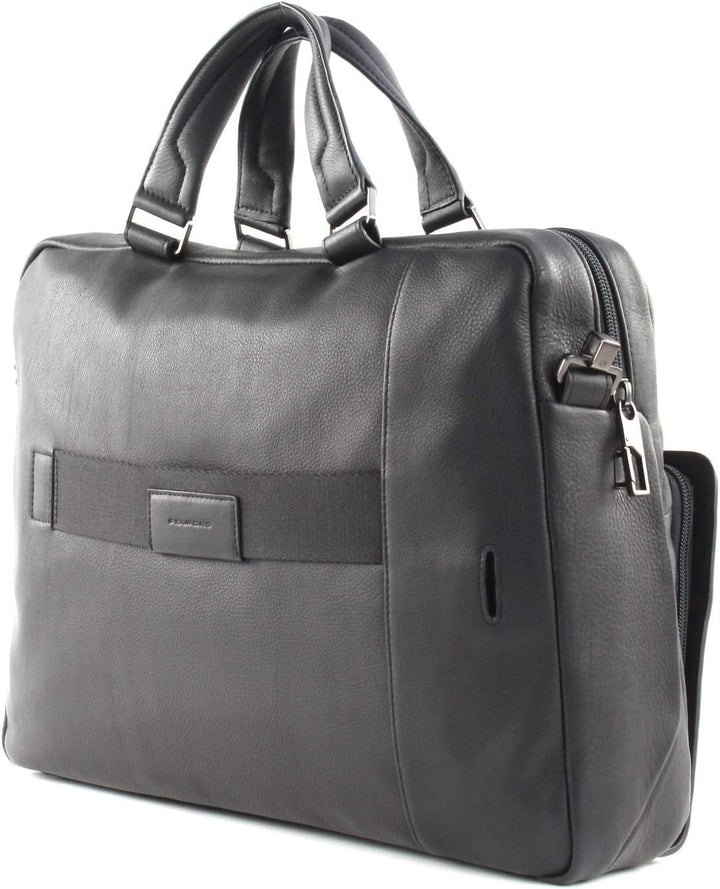 PIQUADRO Akron Ledermappe 30 cm Laptopfach Schwarz Einheitsgrösse, Schwarz Einheitsgrösse