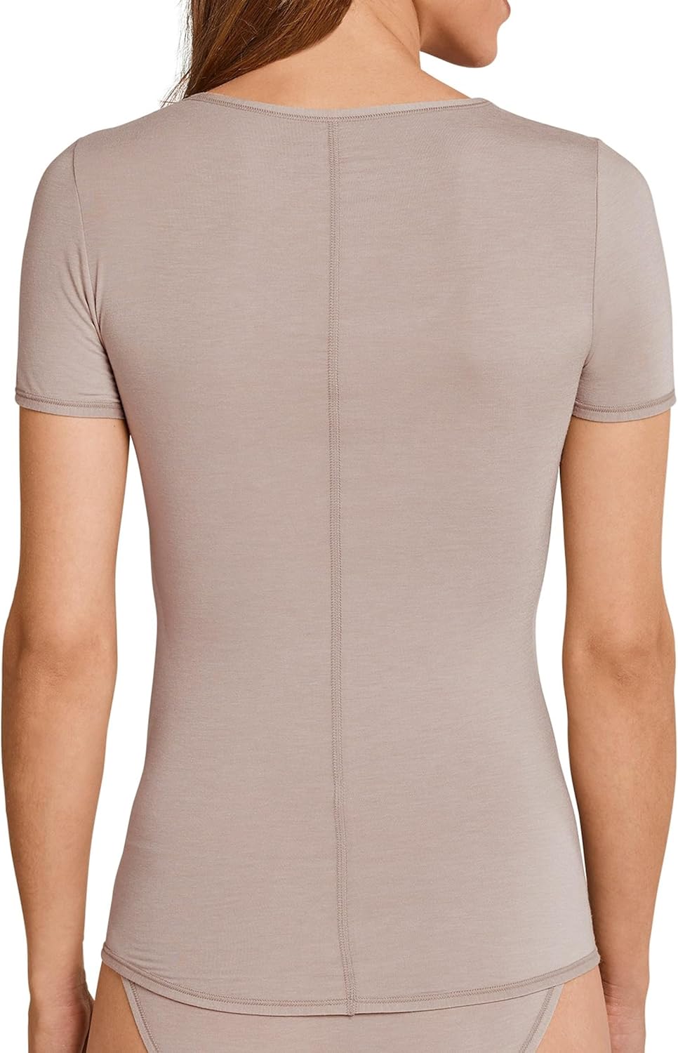 Schiesser Damen Shirt T-Shirt Unterhemd 1/2 Arm Personal Fit - 155413 S Braun_155413, S Braun_155413