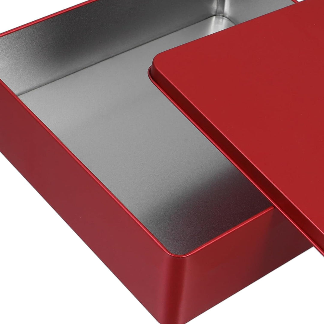 MAGICLULU Quadratische Keksdosen Grosse Metalldose Aus Weissblech Mit Deckel Leere Süssigkeiten-Aufb