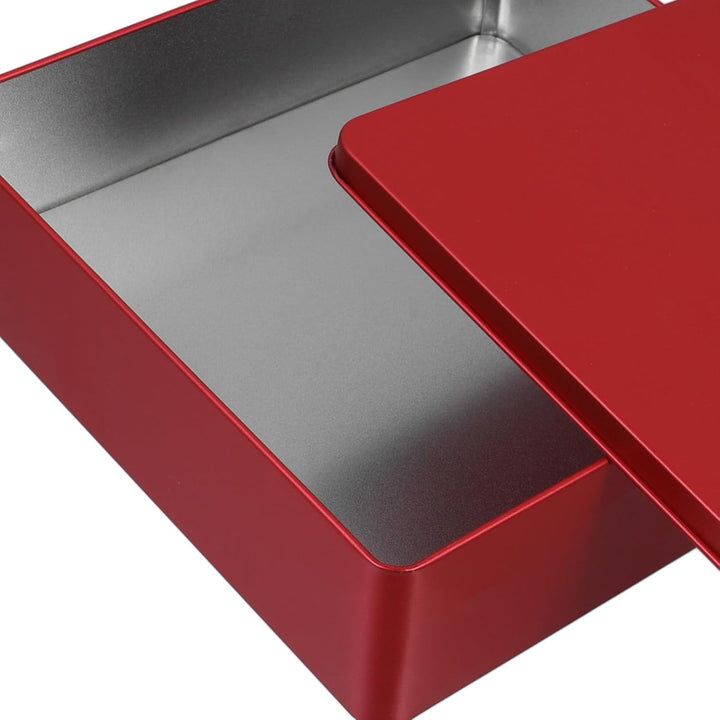 MAGICLULU Quadratische Keksdosen Grosse Metalldose Aus Weissblech Mit Deckel Leere Süssigkeiten-Aufb