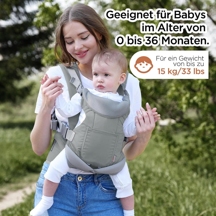 GAGAKU Babytrage für Babys Kleinkinder 4-36 Monate, Einfach zu Tragen Gesicht in Gesicht nach Vorne