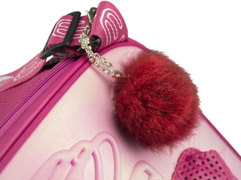 Edea Würfeltasche für Schlittschuhe, Fuxia-Farbe, Kombination aus weichem und geprägtem Hartpolyeste
