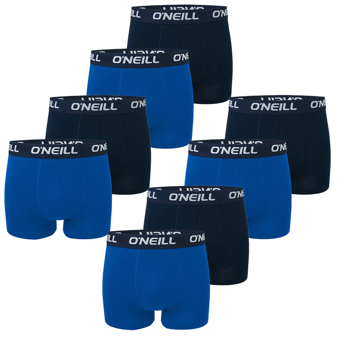 O'Neill Herren Boxershort Uni Sport Boxer S M L XL XXL 95% Baumwolle Unterhose 8er Pack S Cobalt Mar