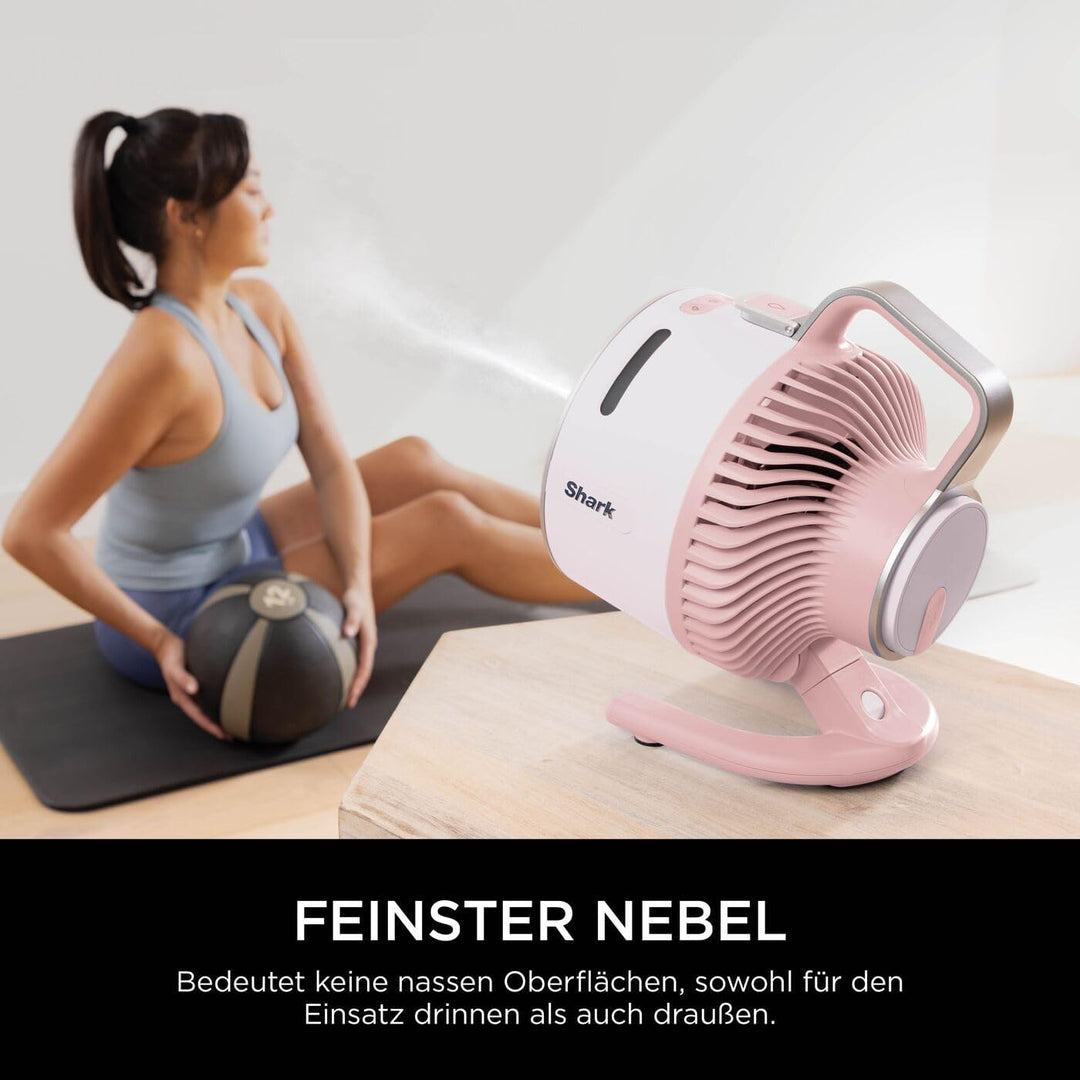 Shark FlexBreeze HydroGo Starker Ventilator mit Sprühnebel, Kühlung für drinnen & draussen, leise &