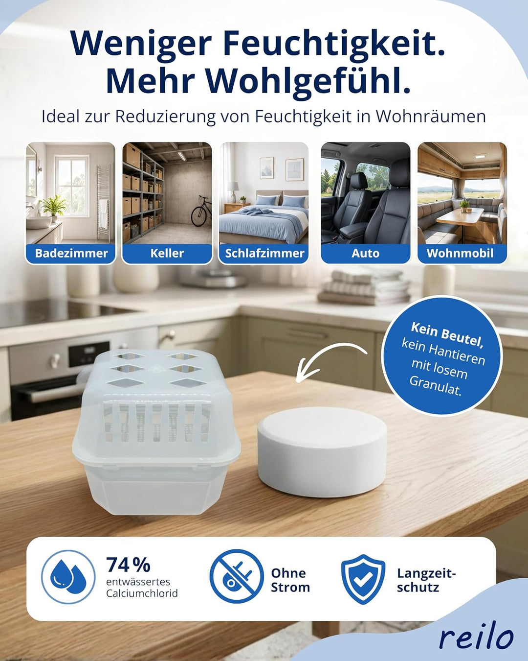 48x 450g Luftentfeuchter TAB, Nachfüllpack, 48