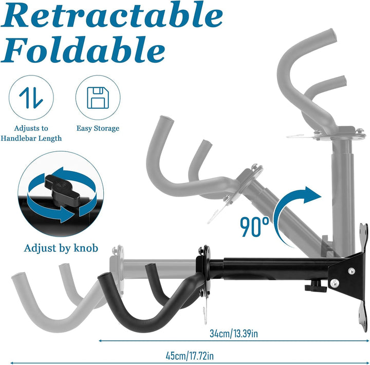 Fahrrad Wandhalterung Klappbar, Winkel Und Wandabstand Einstellbar