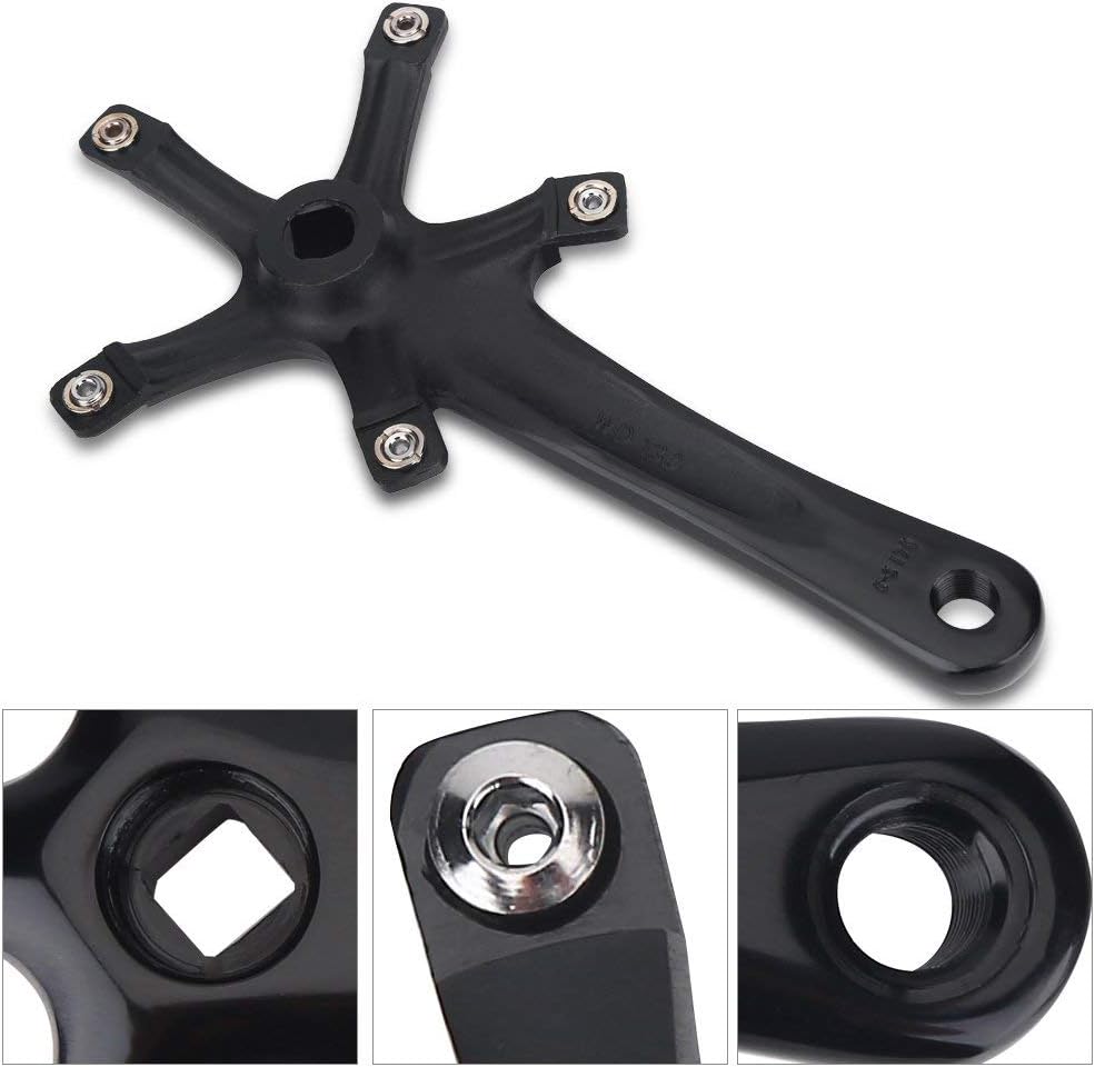 Dioche Kurbelgarnitur Fahrrad, 170 mm Mountain Road Bike Legierung Fahrrad Kettenrad Kurbel Ersatzte
