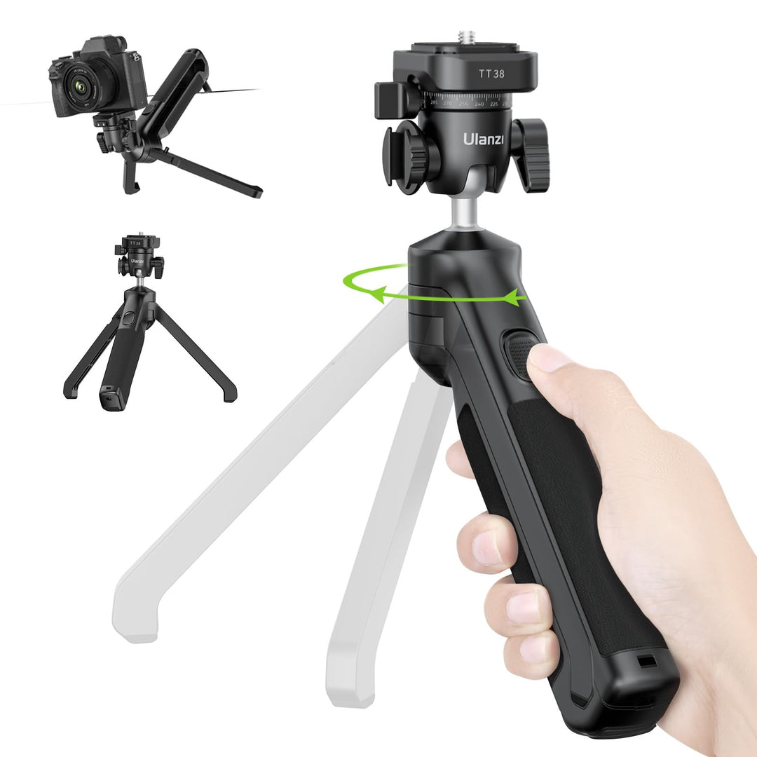 ULANZI TT38 Mini Stativ, Belastbarkeit 3kg, Kamera Stativ Klein mit UKa und F38 Schnellspanner, Tisc
