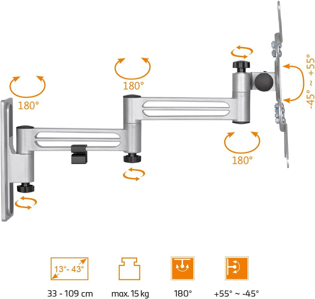 My Wall TV-Wandhalterung für Wohnmobile - HC2-3L, TV Wandhalterung für Wohnmobil und Wohnwagen, Fern