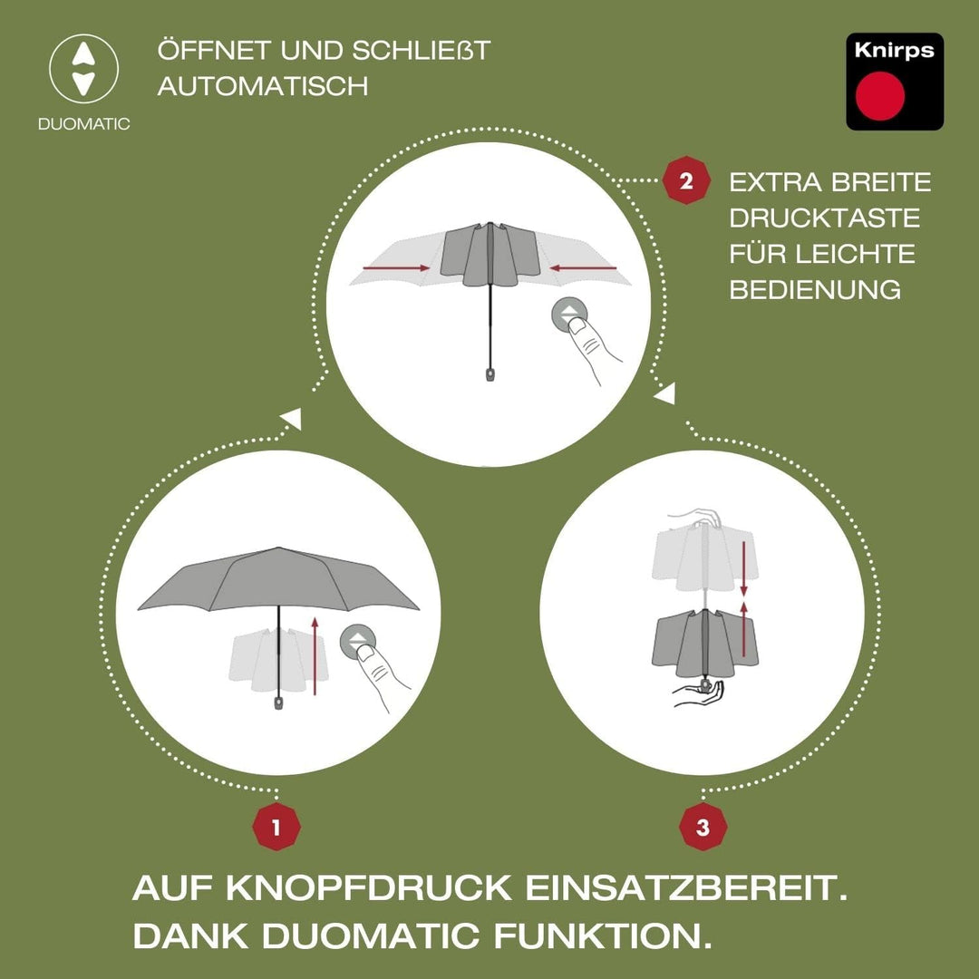 Knirps Regenschirm Horizon Duomatic dunkelgrau, dunkelgrau