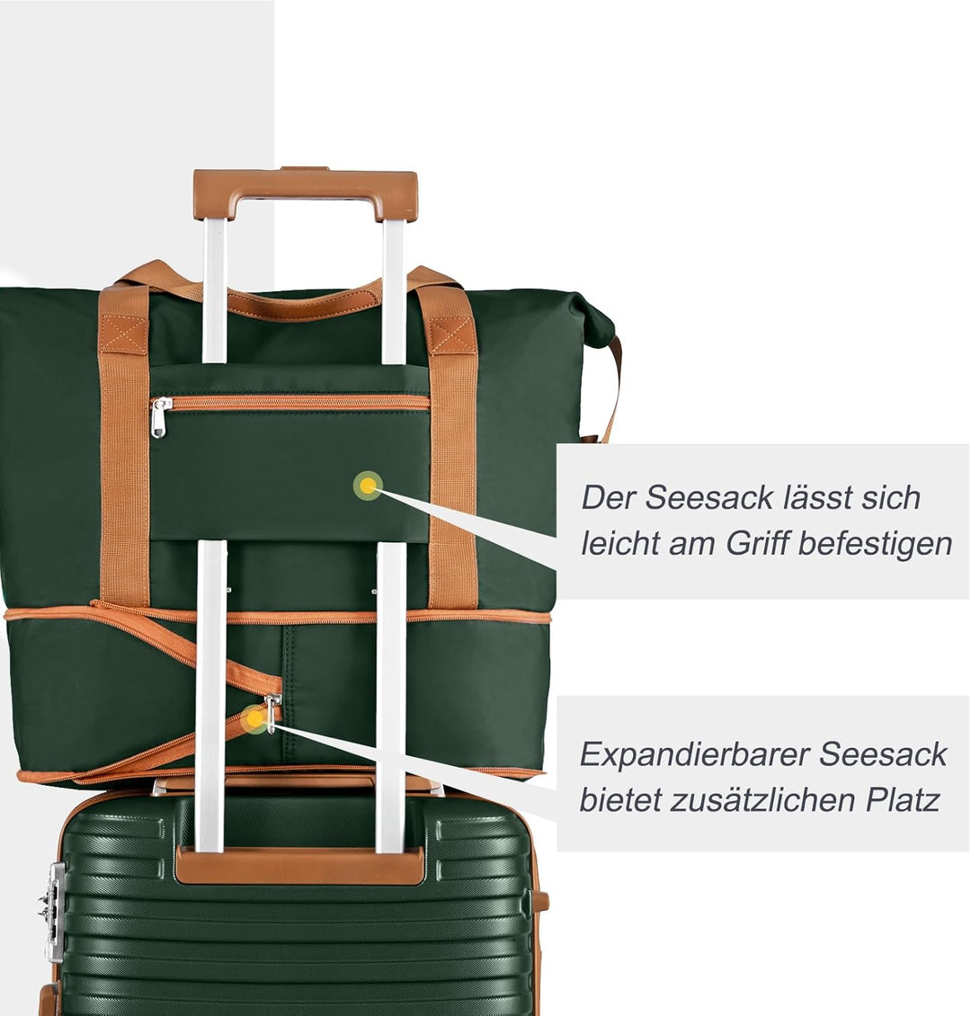 Joyway Kofferset 4 Teilig Hartschale mit 4 Rollen und TSA-Schloss Der Gepäcksets Enthält 1 Kosmetikk