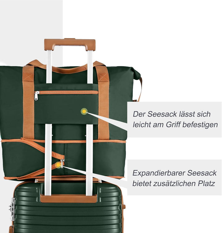 Joyway Kofferset 4 Teilig Hartschale mit 4 Rollen und TSA-Schloss Der Gepäcksets Enthält 1 Kosmetikk