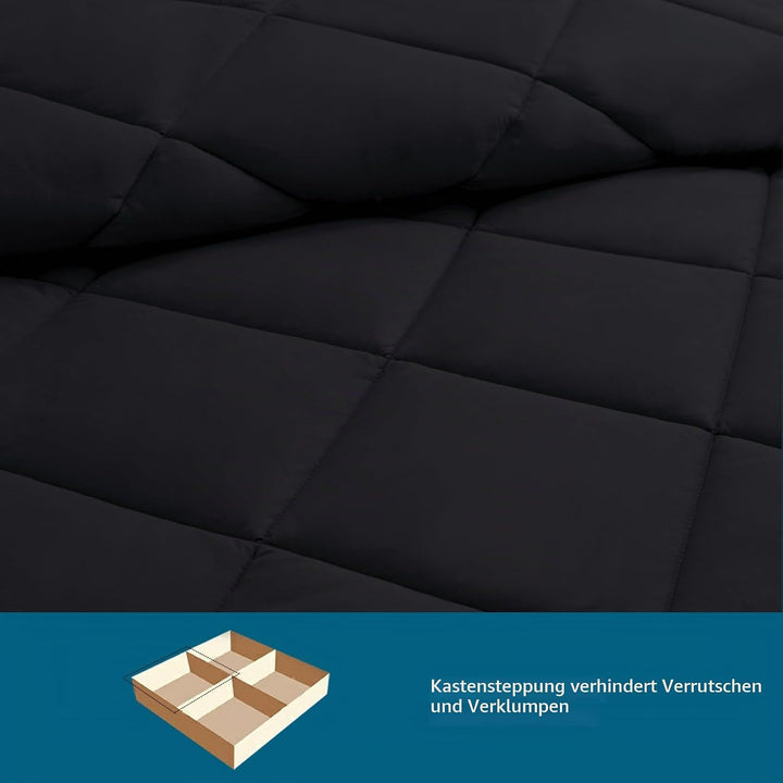 WAVVE Bettdecke 140x200 cm Ganzjahresdecke 4 Jahreszeiten, Steppdecke 300gsm Mikrofaser 140x200cm, S