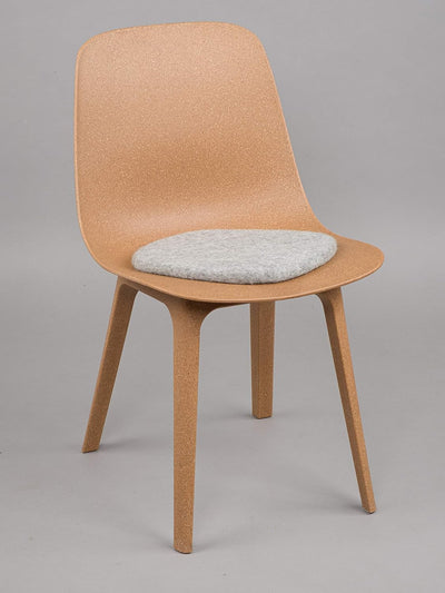 myfelt Flache Filz Sitzauflage, Filz Stuhlauflage - Carl - rund, Ø 36 cm, Grau Grau Meliert, Grau Me