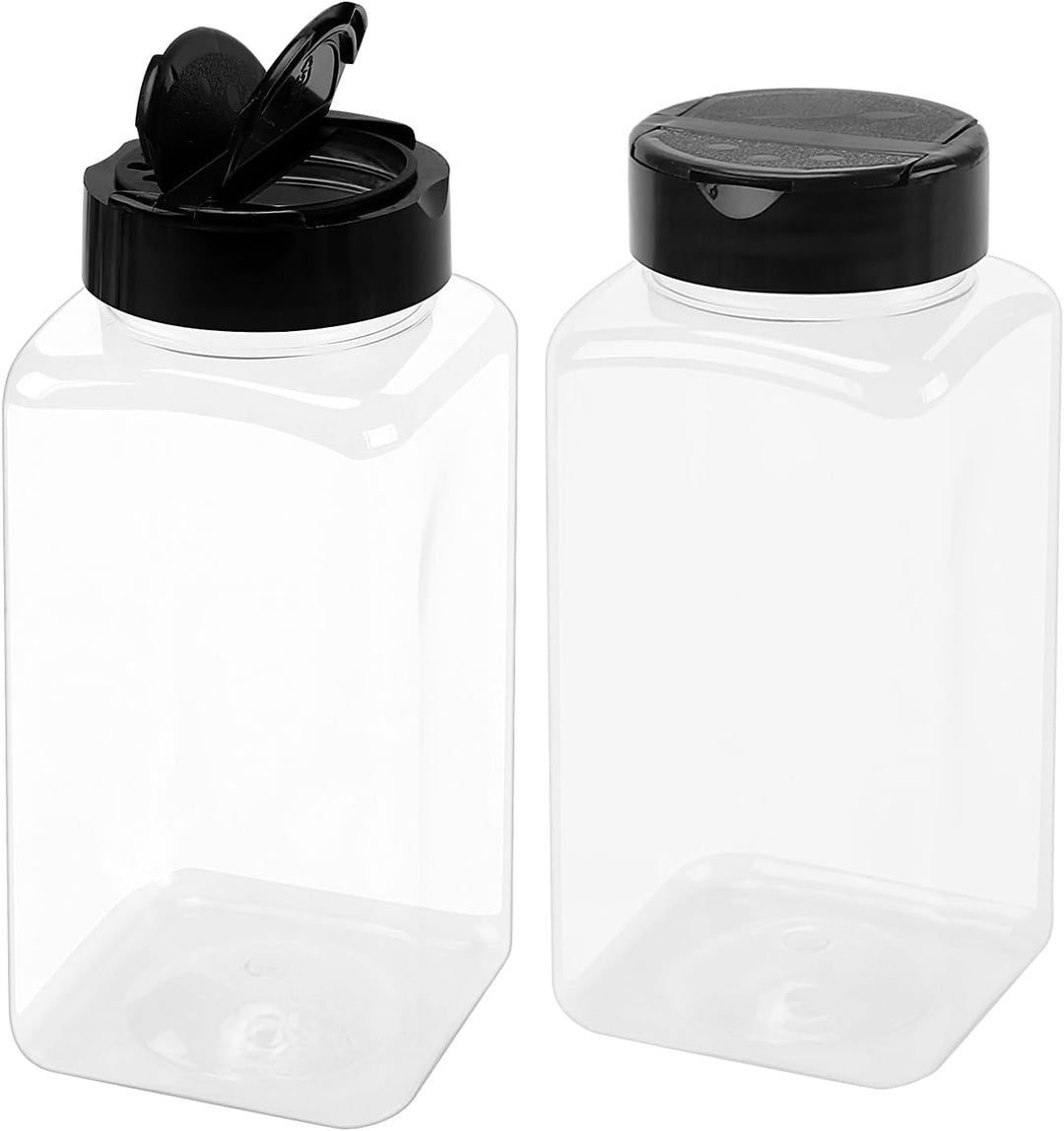 Gewürzstreuer aus Kunststoff, transparent, leer, mit Deckel, für Zucker, Salz, Kräuter, 500 ml, 8 St