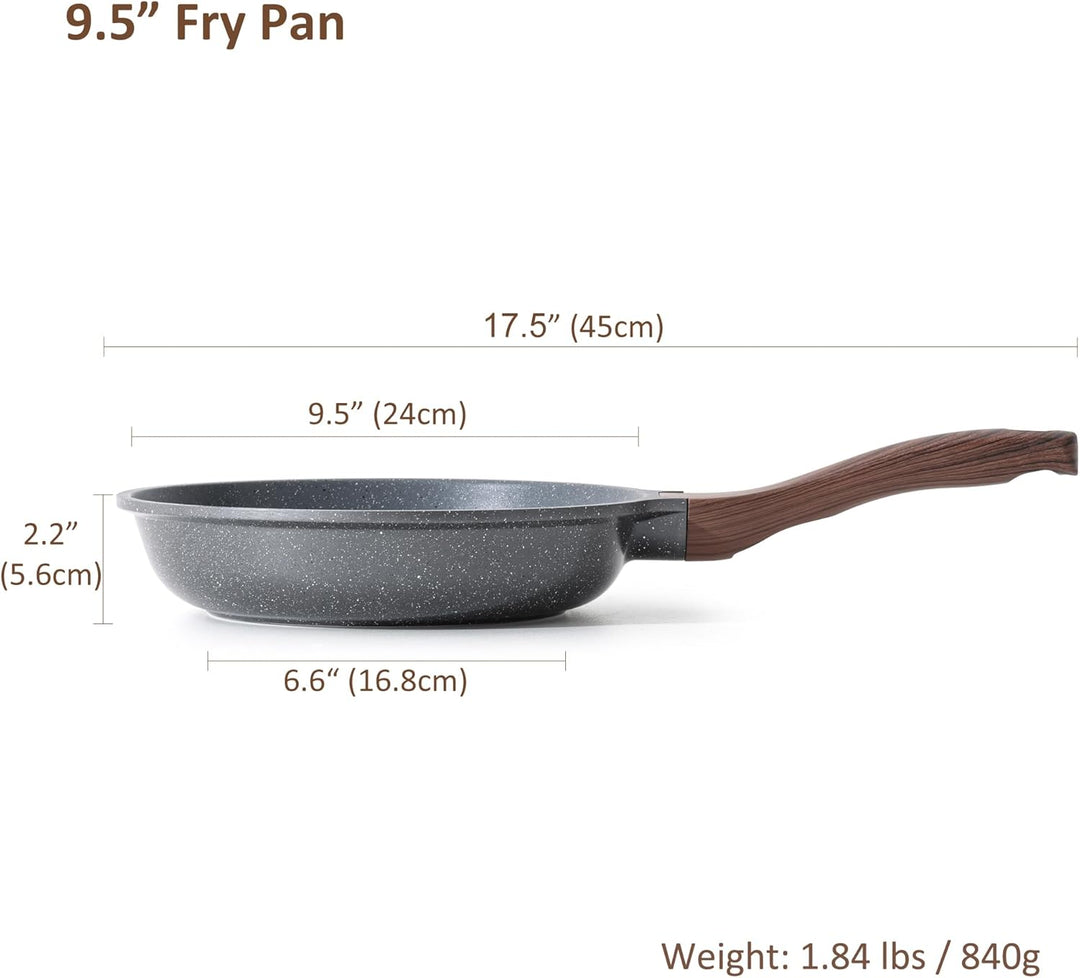 SENSARTE Antihaft Bratpfanne, 24cm Schweizer Granit Beschichtung Omelette Pfanne, gesunde Stein Koch