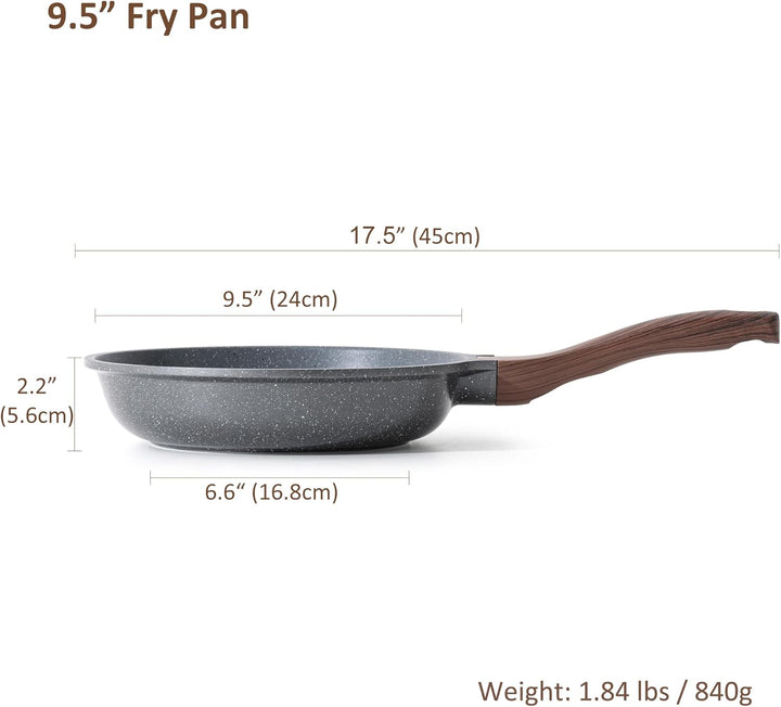 SENSARTE Antihaft Bratpfanne, 24cm Schweizer Granit Beschichtung Omelette Pfanne, gesunde Stein Koch