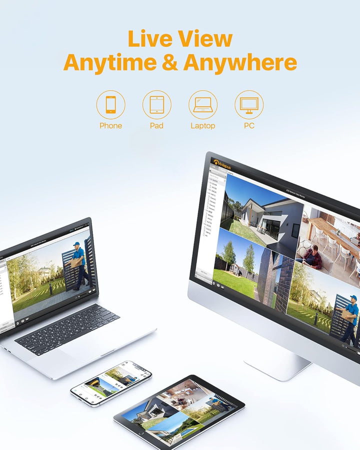 Anlapus 8 Kanal 1080P HD DVR Netzwerk Video Recorder Aufzeichnungsgerät mit 1TB Festplatte, Unterstü