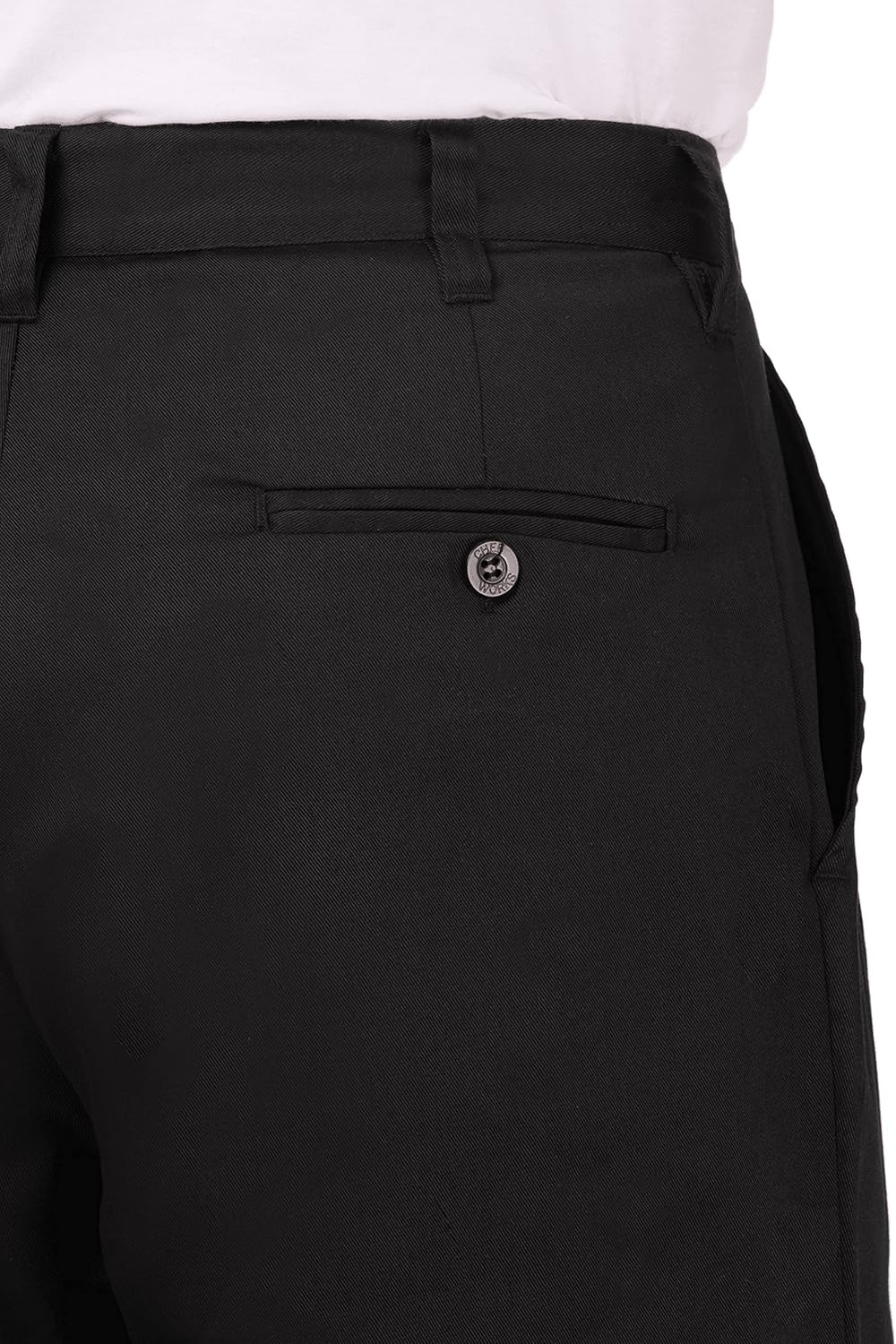 Chef Works Herren Basic Chef Hose, Schwarz, 32, 32