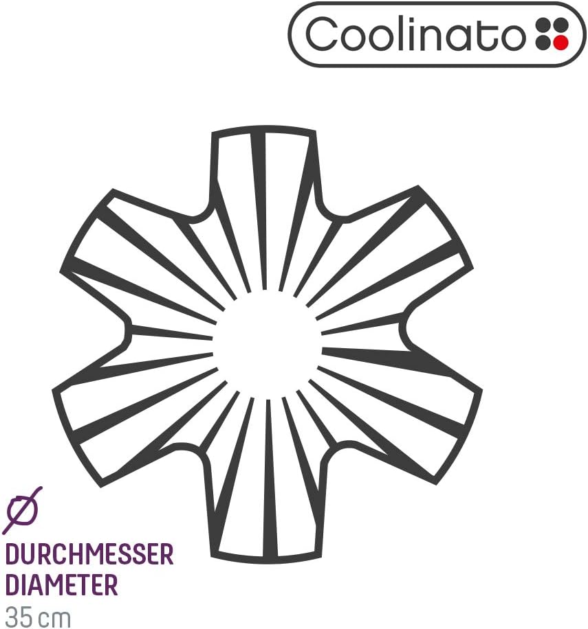 Coolinato 3er Set Pfannenschoner aus Silikon, 35 cm, grau, Topfuntersetzer, Pfannenschutz Stapelschu
