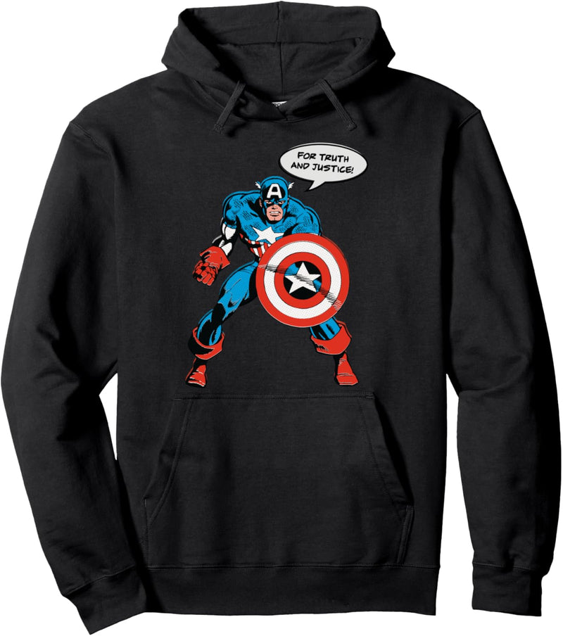 Marvel Captain America Avenger Truth Justice Pullover Hoodie